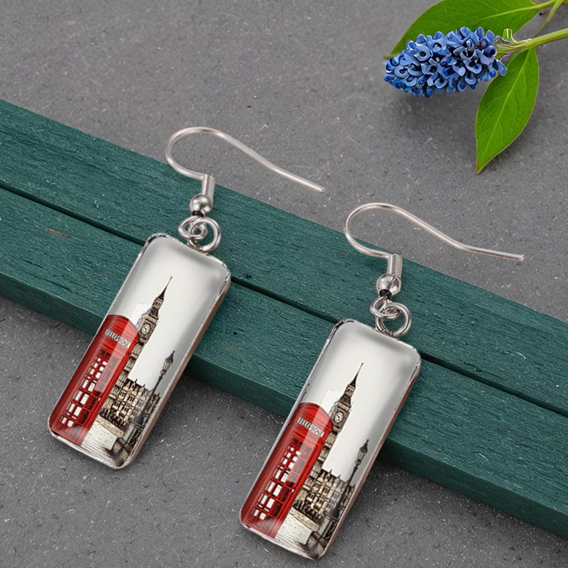 Big Ben &amp; Call Booth Rectangular Earrings