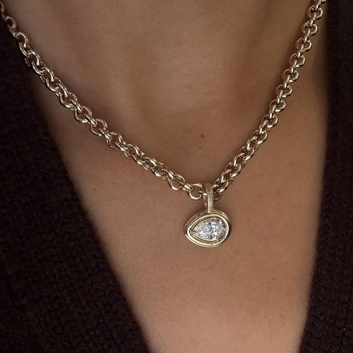 Colette Pendant Pear Diamond Necklace