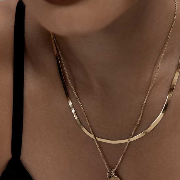 Carter Herringbone Chain Necklace